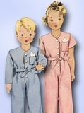 1940s Vintage McCall Sewing Pattern 4949 WWII Toddler Boys & Girls Pajamas Sz 2 - Vintage4me2