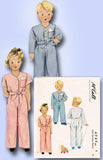 1940s Vintage McCall Sewing Pattern 4949 WWII Pajamas Boys Girls Child Size 6 - Vintage4me2