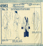 McCall 4981: 1930s Misses Wrap or Negligee Sz 40 42 Bust Vintage Sewing Pattern - Vintage4me2