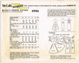 1950s Vintage McCall's Sewing Pattern 4986 Misses Easy Street Dress Size 18 38B