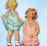 1930s Original Vintage McCall Sewing Pattern 499 Baby Girls Slip & Panties Sz 4 - Vintage4me2
