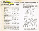 1950s Vintage McCall's Sewing Pattern 4997 Misses Two Piece Dress Size 14 34B
