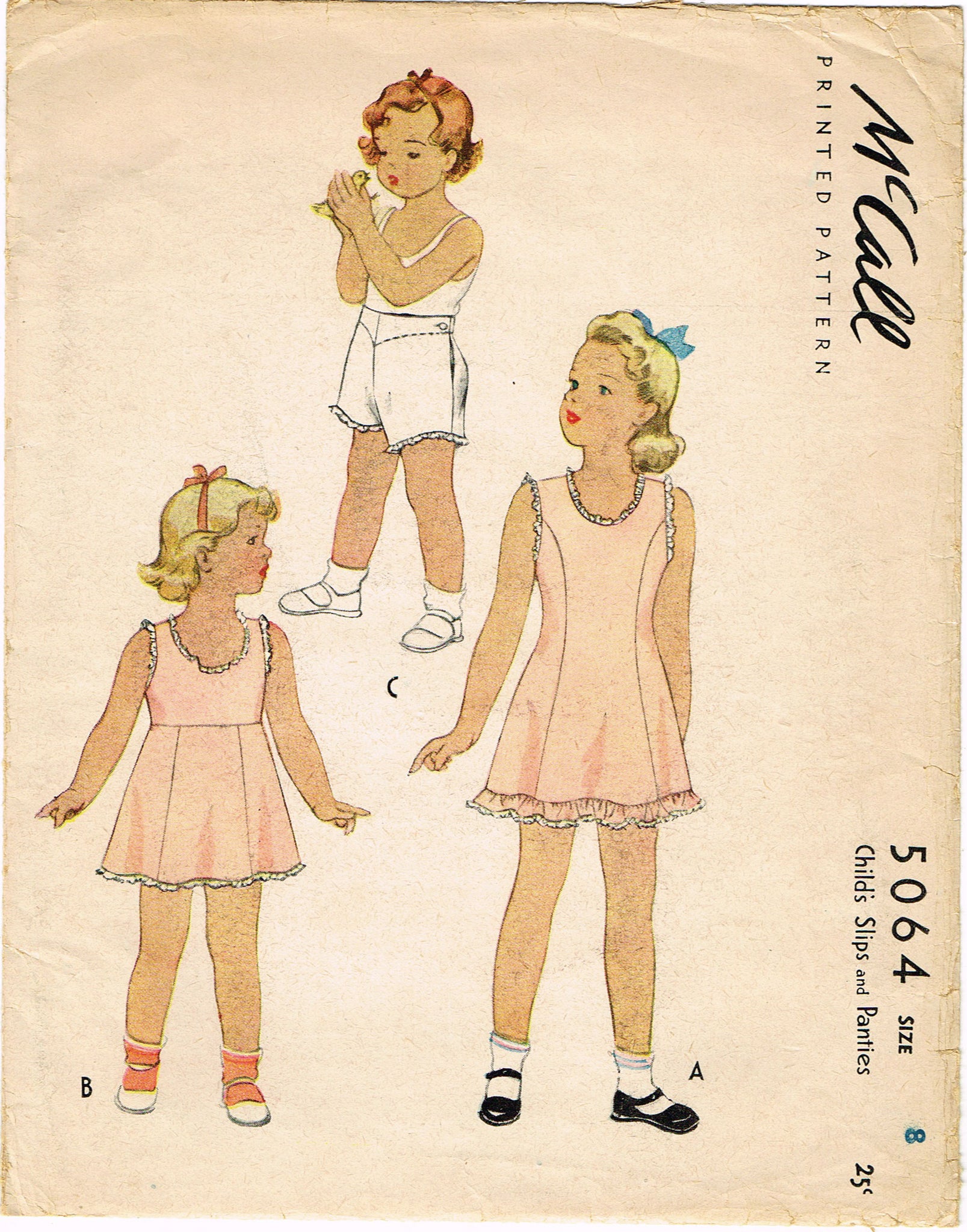 Uncut McCalls Sewing Pattern 11422 8266 girl dress size 1/2-4 Factory Folded