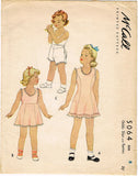 McCall 5064: 1940s Uncut WWII Girls Slip & Panties Sz 8 Vintage Sewing Pattern