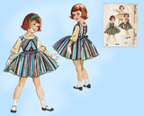 McCall 5083: 1950s Cute Helen Lee Toddler Dress Size 3 Vintage Sewing Pattern