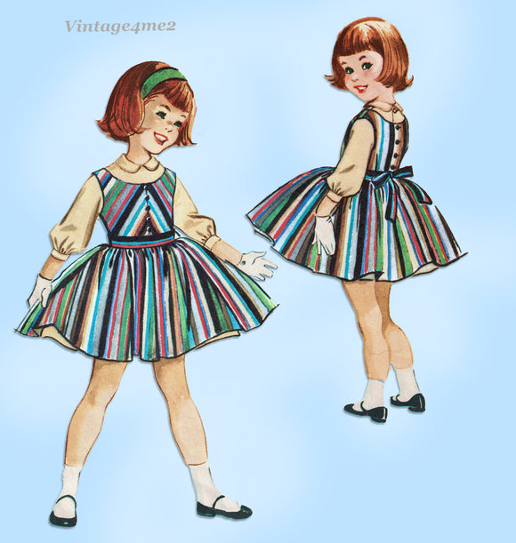 McCall 5083: 1950s Cute Helen Lee Toddler Dress Size 3 Vintage Sewing Pattern