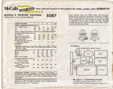 1950s Vintage McCalls Sewing Pattern 5087 Cute Helen Lee Girls Dress