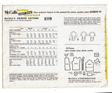 McCall's 5119: 1950s Classic Misses Blouse Size 34 Bust Vintage Sewing Pattern