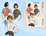 McCall's 5119: 1950s Classic Misses Blouse Size 34 Bust Vintage Sewing Pattern