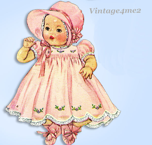 1930s Vintage McCall Sewing Pattern 513 Rare 15 In Dy-Dee Baby Doll Clothes ORIG