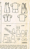 1940s Vintage Toddler Boys Romper & Jacket 1943 McCall Sewing Pattern 5131 Sz 1