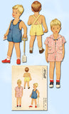 1940s Vintage Toddler Boys Romper & Jacket 1943 McCall Sewing Pattern 5131 Sz 1