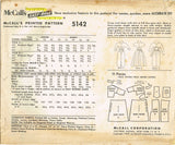 McCall 5142: 1950s Uncut Misses Cocktail Dress Size 33 B Vintage Sewing Pattern
