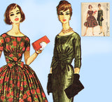 McCall 5142: 1950s Uncut Misses Cocktail Dress Size 33 B Vintage Sewing Pattern
