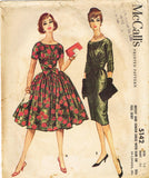 McCall 5142: 1950s Uncut Misses Cocktail Dress Size 33 B Vintage Sewing Pattern