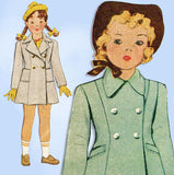 1940s ORIG Vintage McCall Sewing Pattern 5148 Toddler Girls Princess Coat Size 6 -Vintage4me2