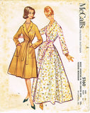 1950s Vintage McCall's Sewing Pattern 5160 Misses Flared Housecoat Size 14 34B