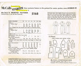1950s Original Vintage McCall Pattern 5168 Misses Slender Shirtwaist Dress 34 B