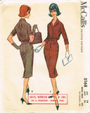 1950s Original Vintage McCall Pattern 5168 Misses Slender Shirtwaist Dress 34 B