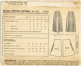 1940s Vintage McCall Sewing Pattern 5174 Misses' WWII Pleated Skirt Sz 26 Waist - Vintage4me2