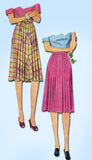 1940s Vintage McCall Sewing Pattern 5174 Misses' WWII Pleated Skirt Sz 26 Waist - Vintage4me2