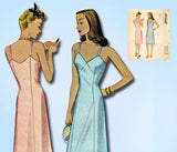 1940s Vintage McCall Sewing Pattern 5220 WWII Plus Size Women's Slip 40 Bust - Vintage4me2