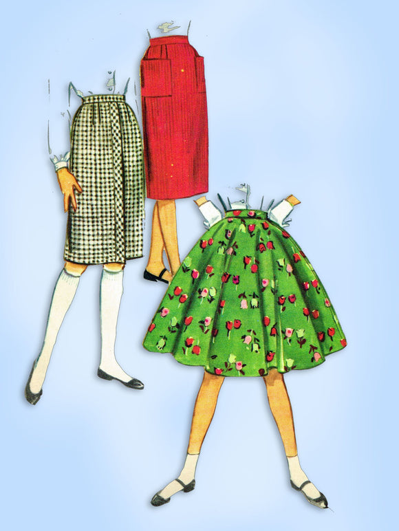 McCall 5232: 1950s Uncut Little Girls Skirt Set Size 10 Vintage Sewing Pattern - Vintage4me2