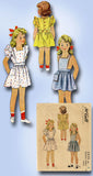 1940s Vintage McCall Sewing Pattern 5233 Baby Girls WWII Pinafore Dress Size 1 - Vintage4me2