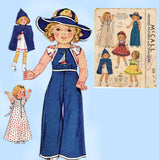 1930s Vintage McCall Sewing Pattern 525 Shirley Temple 18inch Doll Clothes
