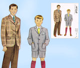 McCall 5251: 1940s Classic WWII Teen Boys Suit Sz 12 Vintage Sewing Pattern