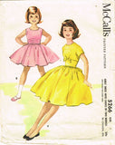 1950s Vintage McCalls Sewing Pattern 5266 Toddler Girls Party Dress Size 6 24W
