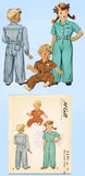 1940s Vintage McCall Sewing Pattern 5291 Uncut Toddlers Coveralls or Creeper Sz6 - Vintage4me2