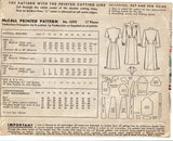 McCall 5292: 1940s Misses WWII Shirtwaist Dress Sz 30 B Vintage Sewing Pattern
