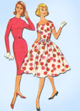 1950s Vintage McCalls Sewing Pattern 5294 Easy to Make Junior Misses' Dress 35B