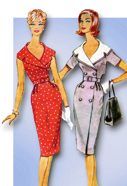 1960s Vintage McCalls Sewing Pattern 5327 Misses Wiggle Dress Size 14 34 Bust
