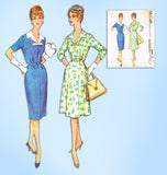 1960s Vintage McCalls Sewing Pattern 5334 Uncut Plus Size Day Dress Sz 43 Bust