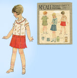 McCall 5348: 1920s Cute Toddler Girls 2 Piece Dress Sz 4 Vintage Sewing Pattern