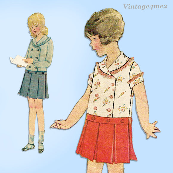 McCall 5348: 1920s Cute Toddler Girls 2 Piece Dress Sz 4 Vintage Sewing Pattern