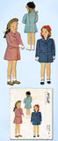 1940s Vintage McCall Sewing Pattern 5349 Toddler Girls Princess Coat Size 3 22B - Vintage4me2