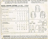 1940s Vintage McCall Sewing Pattern 5349 Toddler Girls Princess Coat Size 3 22B - Vintage4me2