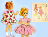 1960s Vintage McCall Sewing Pattern 5388 Uncut Toddler Girls Dress & Popover Sz 2