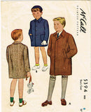 1940s Vintage McCall Sewing Pattern 5394 WWII Toddler Boy's Coat Size 6 24 Bust - Vintage4me2