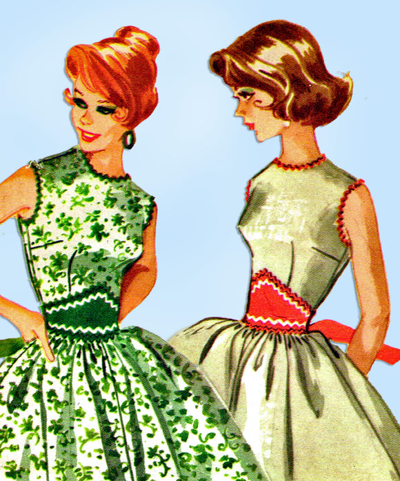 1960s Vintage McCall's Sewing Pattern 5394 Easy Misses Sun Dress Size 36 Bust - Vintage4me2