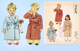 1940s Vintage McCall Sewing Pattern 5431 WWII Toddler Boy Girl Robe Size 3