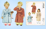 1940s Vintage McCall Sewing Pattern 5431 Cute Toddler Girls Bathrobe Size 6