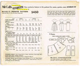 1960s Vintage McCalls Sewing Pattern 5450 Lovely Misses Dress Sz 34 Bust