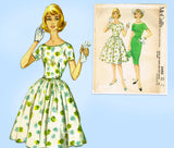 1960s Vintage McCalls Sewing Pattern 5450 Lovely Misses Dress Sz 34 Bust