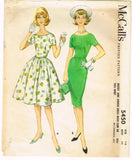 1960s Vintage McCalls Sewing Pattern 5450 Lovely Misses Dress Sz 34 Bust
