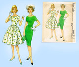 1960s Vintage McCalls Sewing Pattern 5450 Lovely Misses Dress Sz 34 Bust