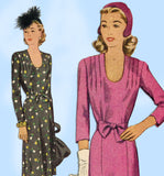 McCall 5488: 1940s Uncut Misses WWII Dinner Dress Sz 36 Bust Vintage Sewing Pattern - Vintage4me2